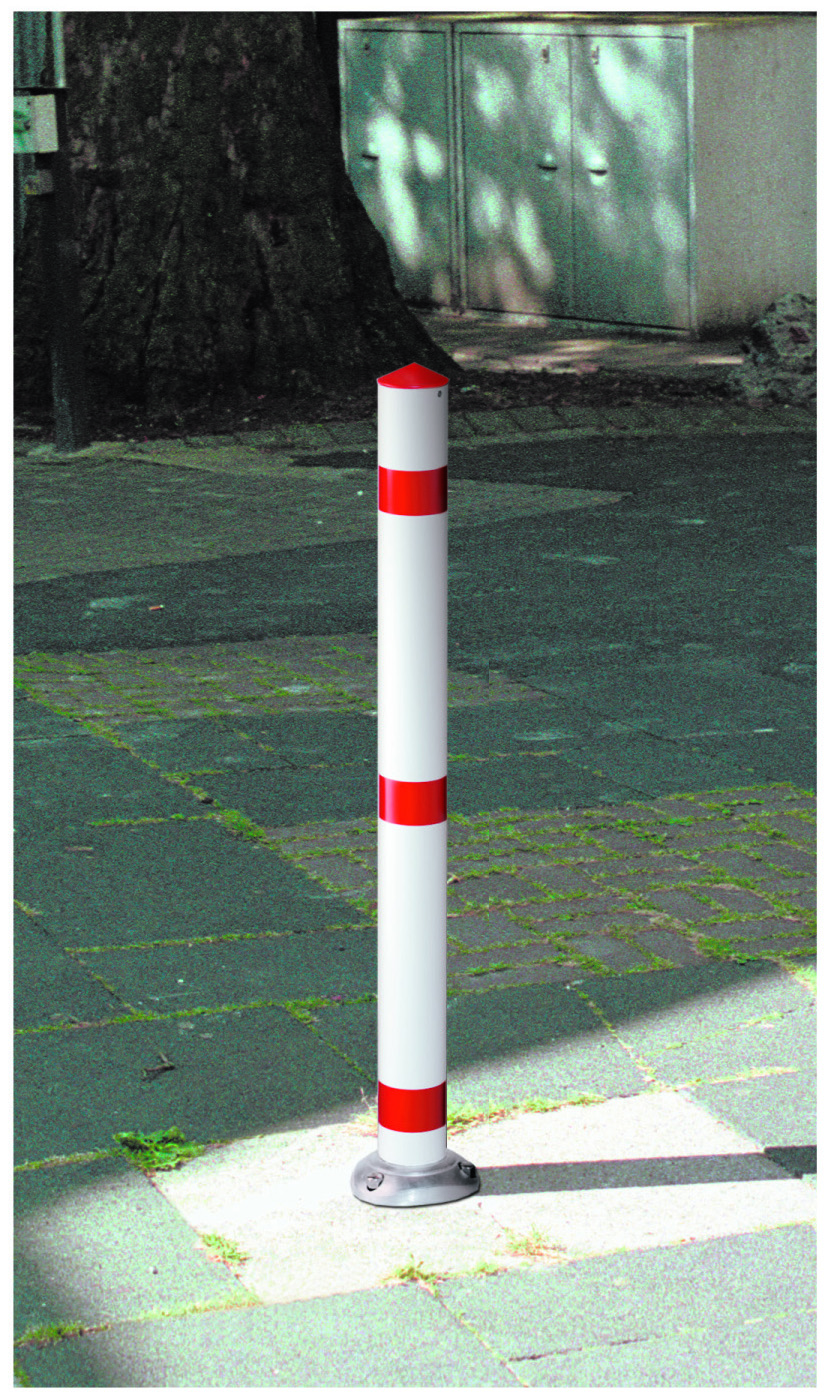 Absperrpfosten ¢ 76 mm aus Aluminium