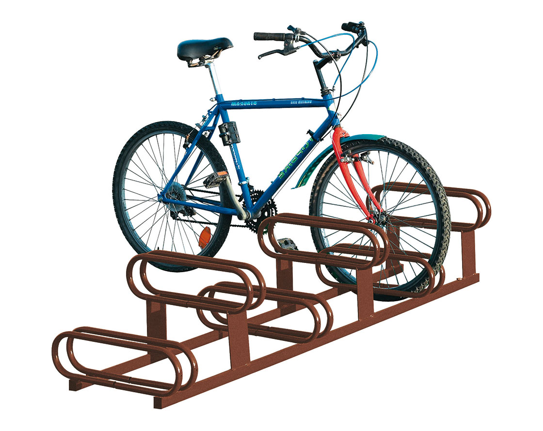 Fahrradständer mit höhenversetzt 6 Plätze