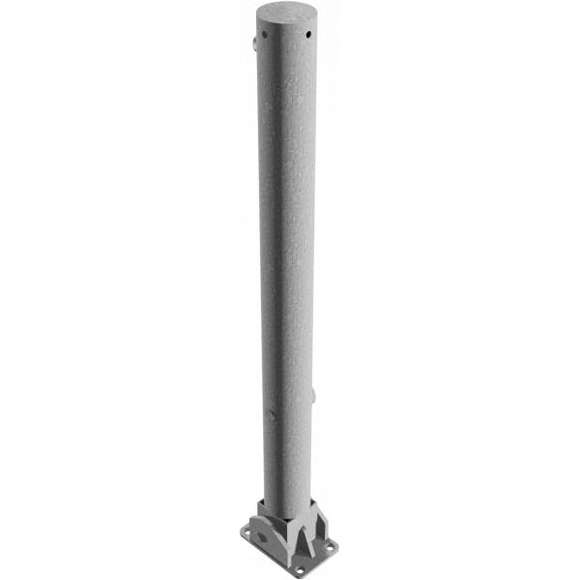 Absperrpfosten Stahlrohr Ø 76 x 2,6 mm umlegbar mit Dreikantverschluss