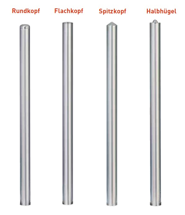 Absperrpfosten ¢ 76 mm Edelstahl Easy-Twist