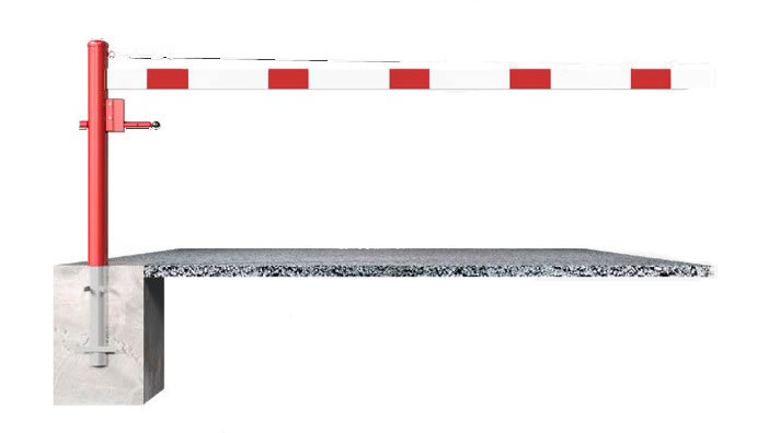 Drehschranke mit Seilzugverstärkung