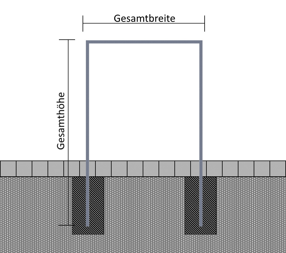 Fahrradanlehnbügel Einzelparker