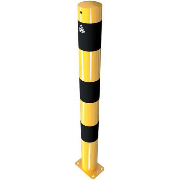 Absperrpfosten Stahlrohr Ø 89 x 2,9 mm gelb / schwarz