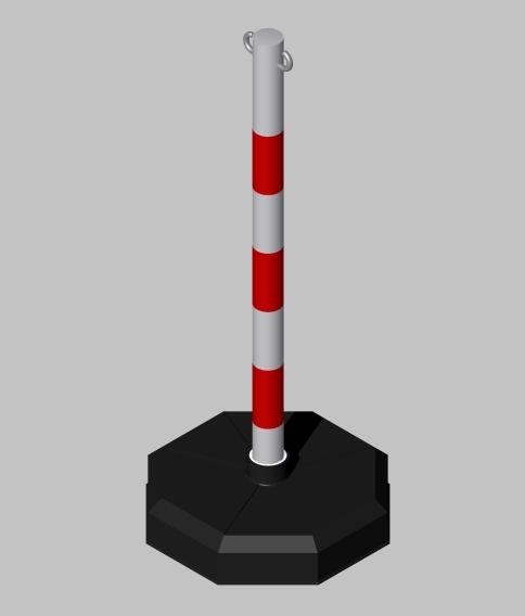 Absperrpfosten ¢ 76 mm aus Aluminium