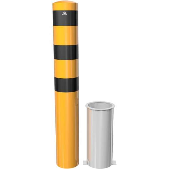 Absperrpoller  Stahlrohr Ø 193 x 3,6 mm ortsfest zum Einbetonieren
