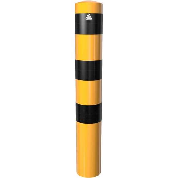 Absperrpoller  Stahlrohr Ø 152 x 3,2 mm gelb / schwarz