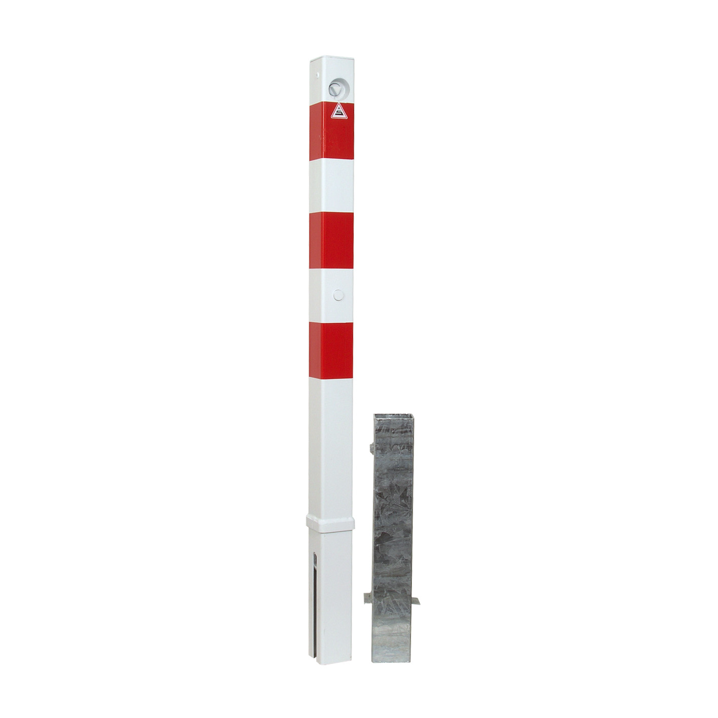 Absperrpfosten 70 x 70 mm herausnehmbar mit Dreikantverschluss