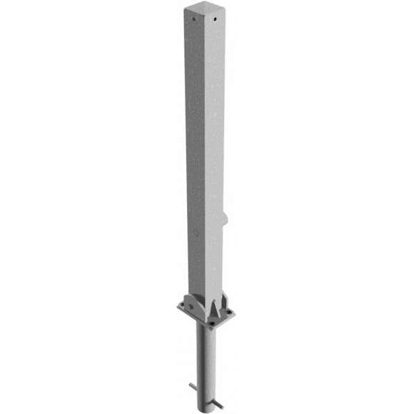 Absperrpfosten 70 x 70 mm umlegbar mit Dreikantverschluss