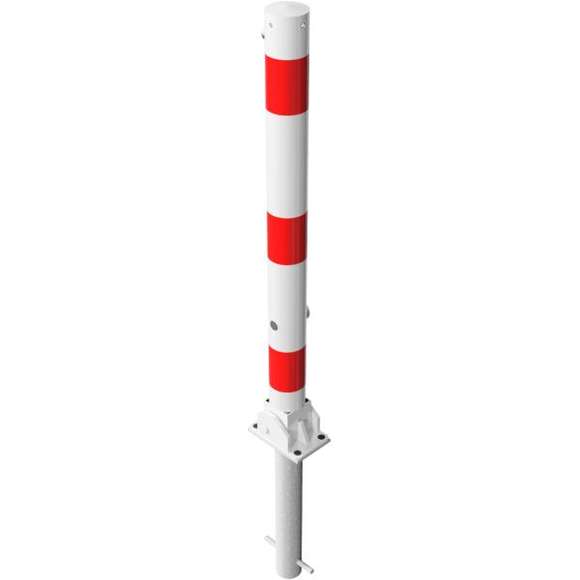 Absperrpfosten Stahlrohr Ø 76 x 2,6 mm umlegbar mit Dreikantverschluss