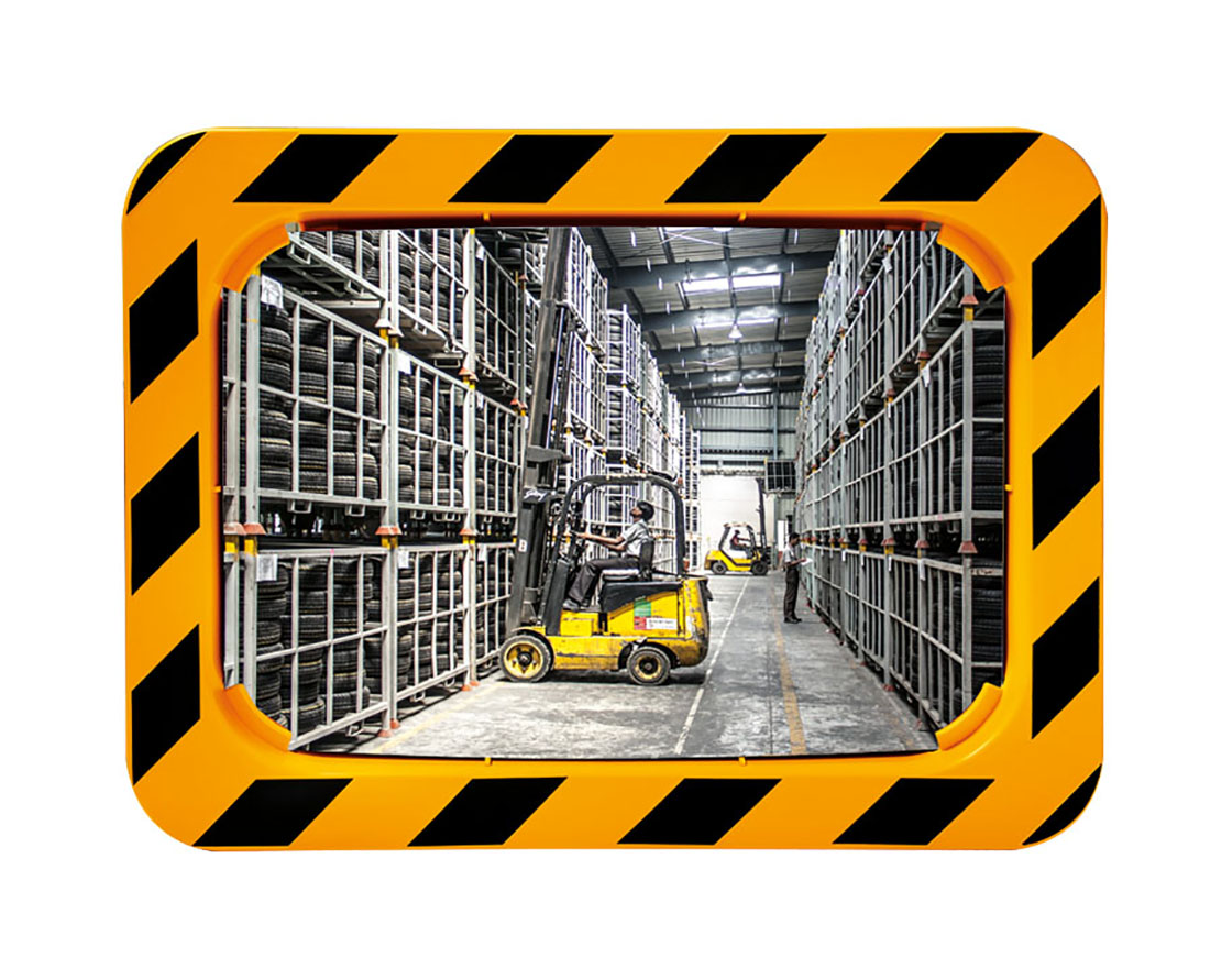 Industriespiegel gelb/schwarz aus Polymir & P.A.S