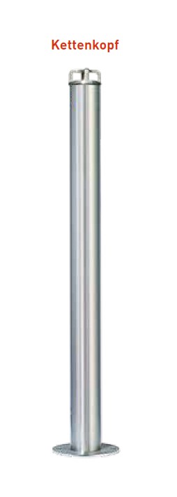 Absperrpfosten ¢ 76 mm aus V4A