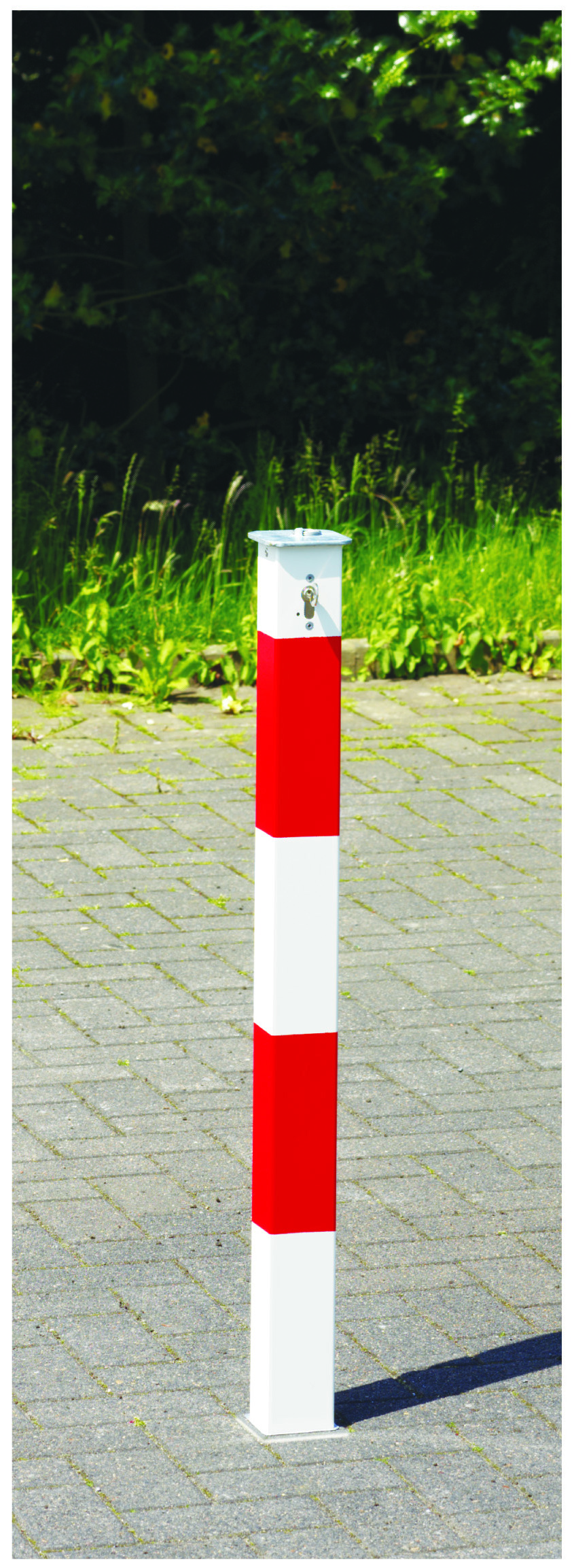 Absperrpfosten 70 x 70 mm aus Aluminium