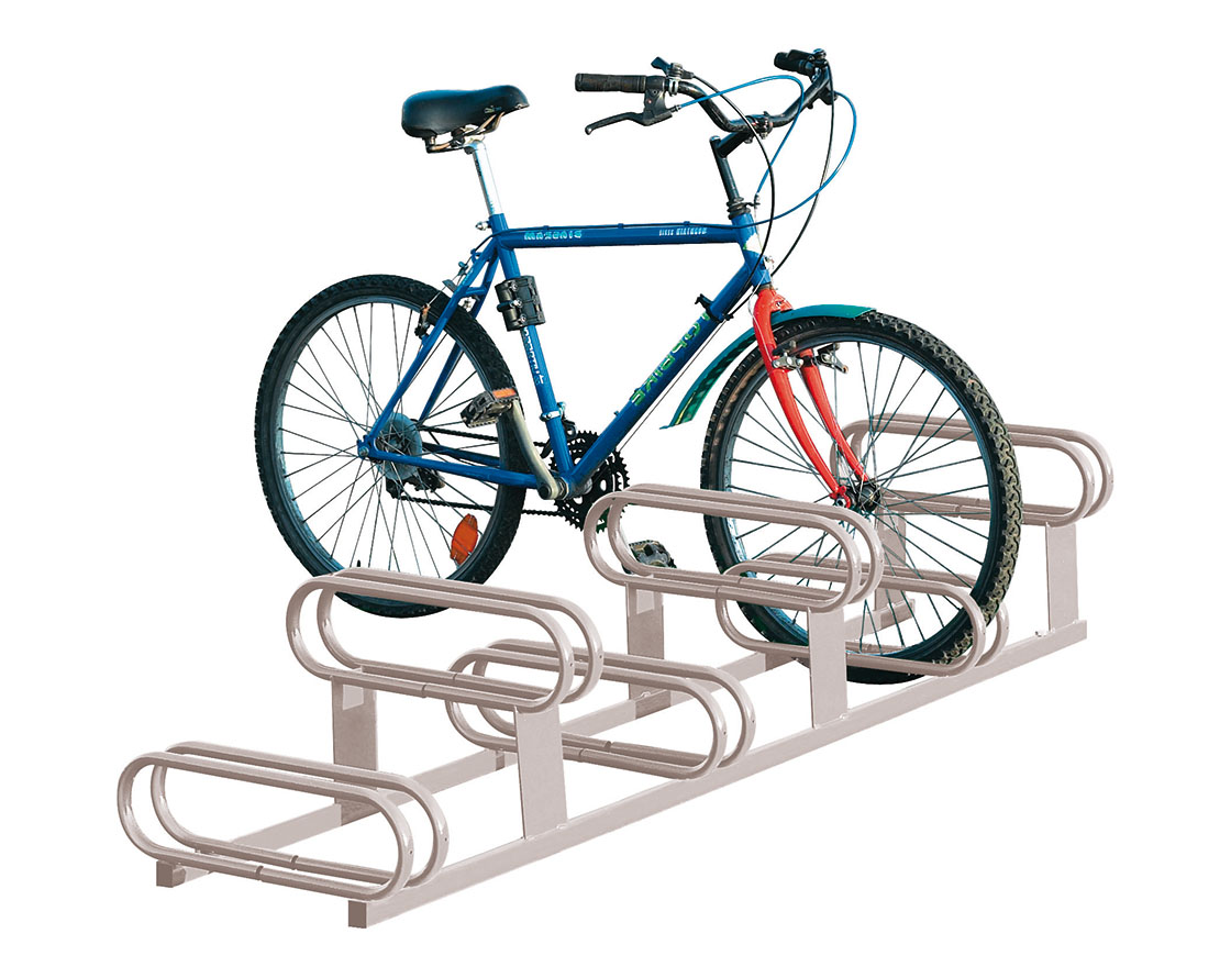 Fahrradständer mit höhenversetzt 6 Plätze