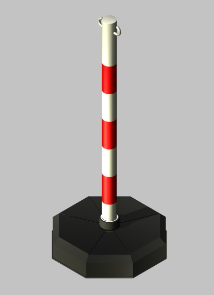 Absperrpfosten ¢ 76 mm aus Aluminium