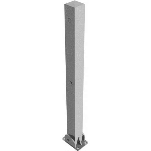 Absperrpfosten 70 x 70 mm umlegbar mit Dreikantverschluss