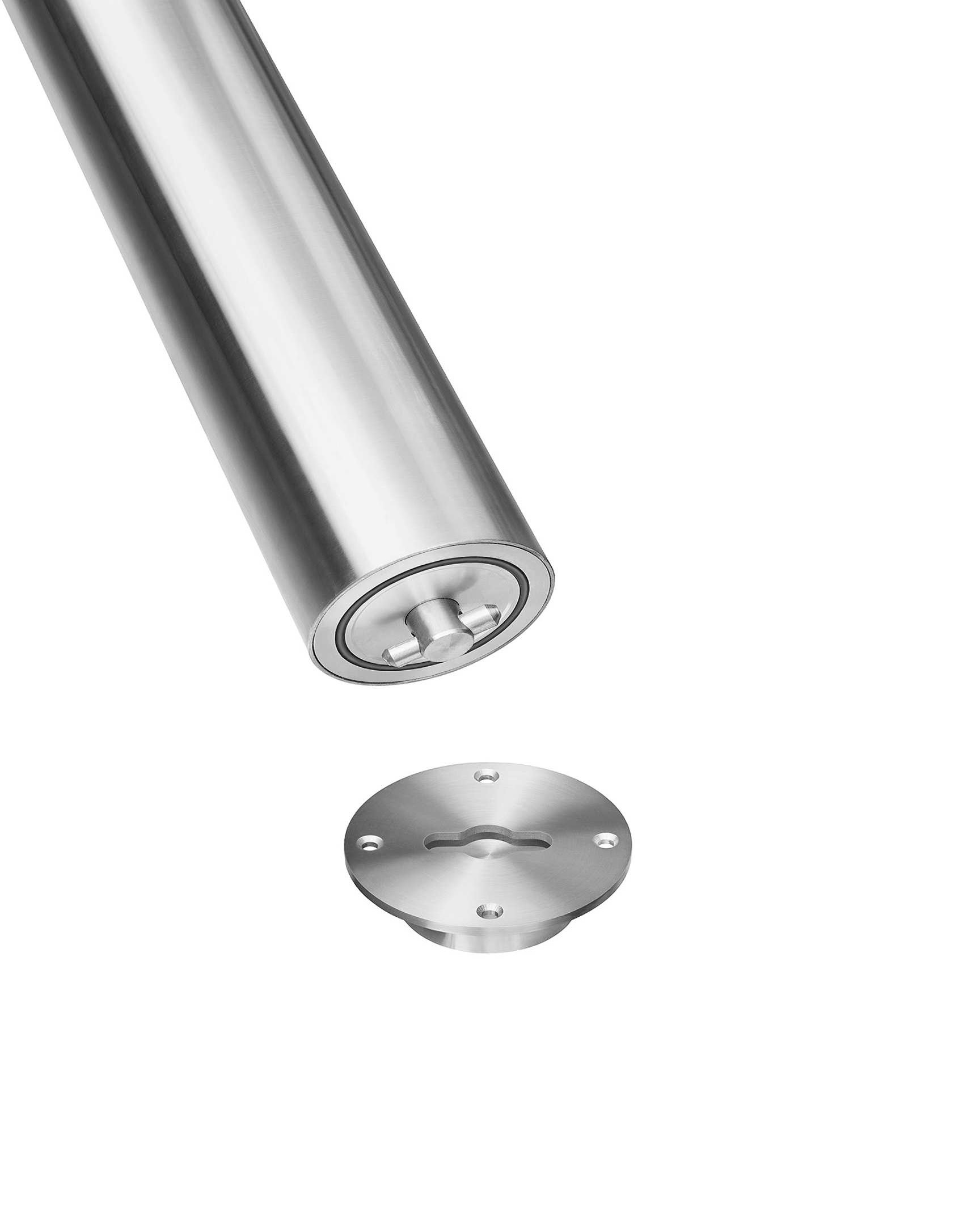 Absperrpfosten ¢ 76 mm Edelstahl Easy-Twist