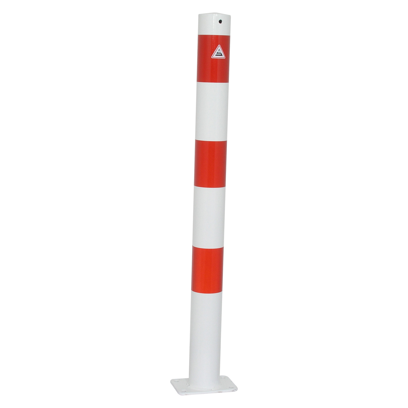 Absperrpfosten Stahlrohr Ø 76 x 2,6 mm ortsfest für Dübelbefestigung