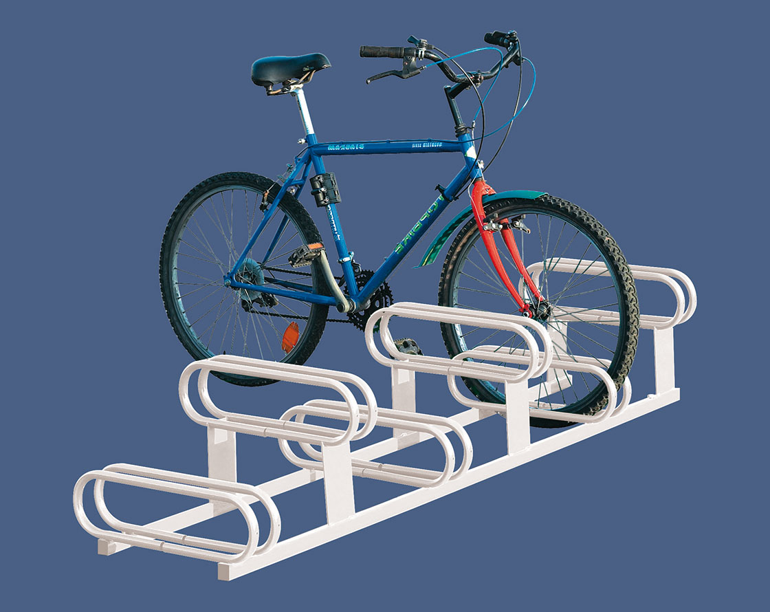 Fahrradständer mit höhenversetzt 6 Plätze