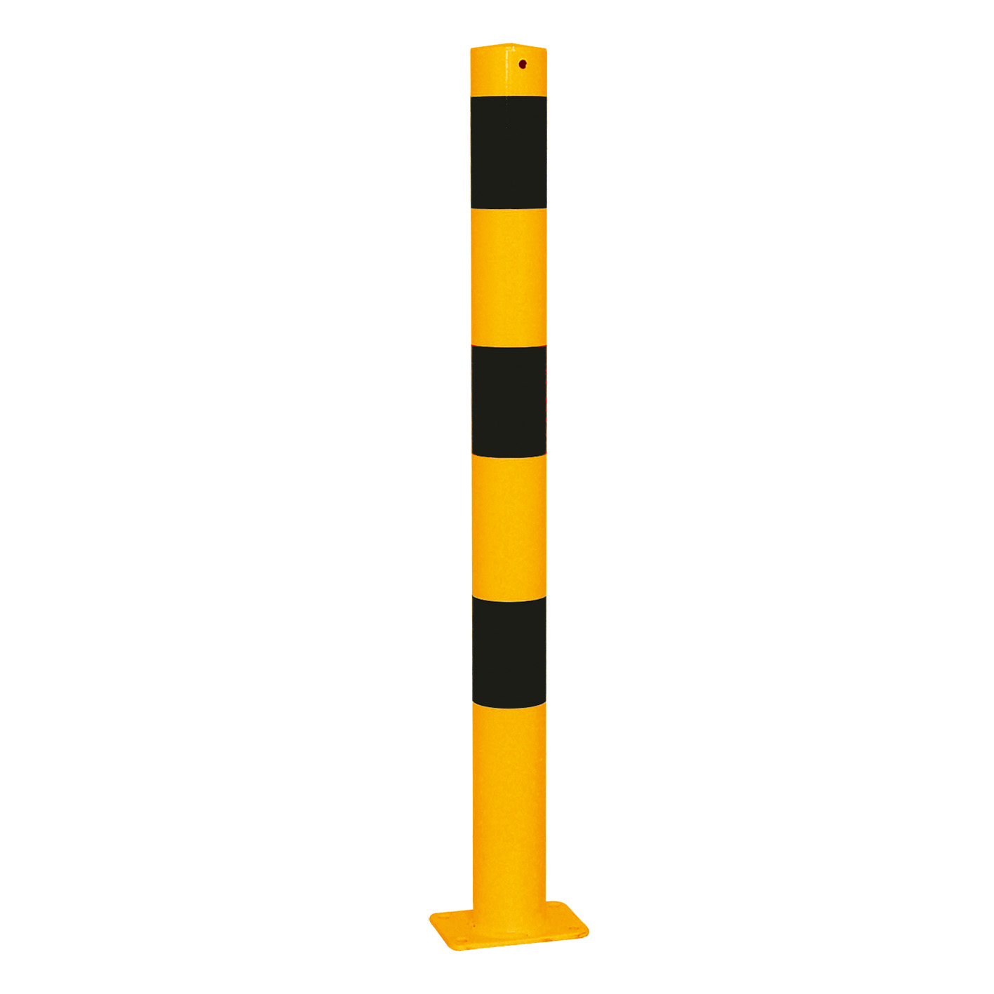 Absperrpfosten Stahlrohr Ø 76 x 2,6 mm ortsfest für Dübelbefestigung