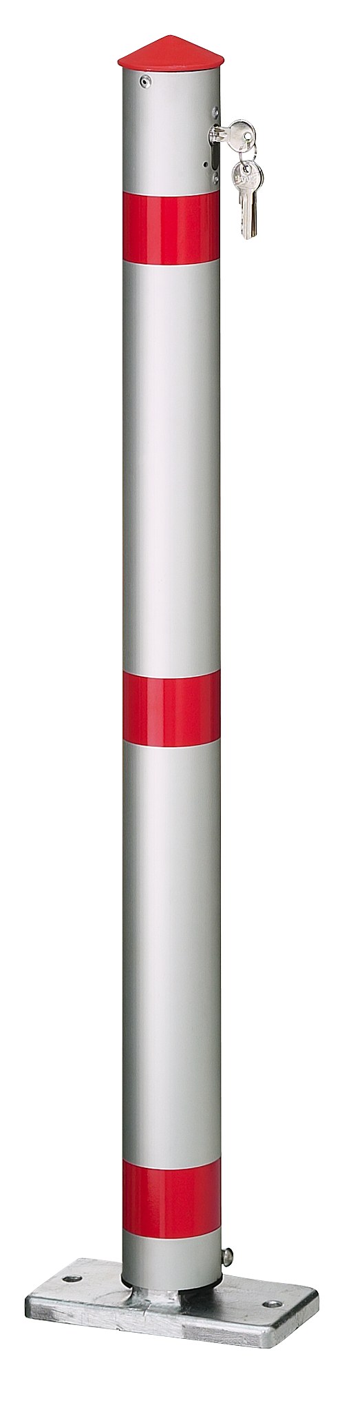 Absperrpfosten ¢ 76 mm aus Aluminium