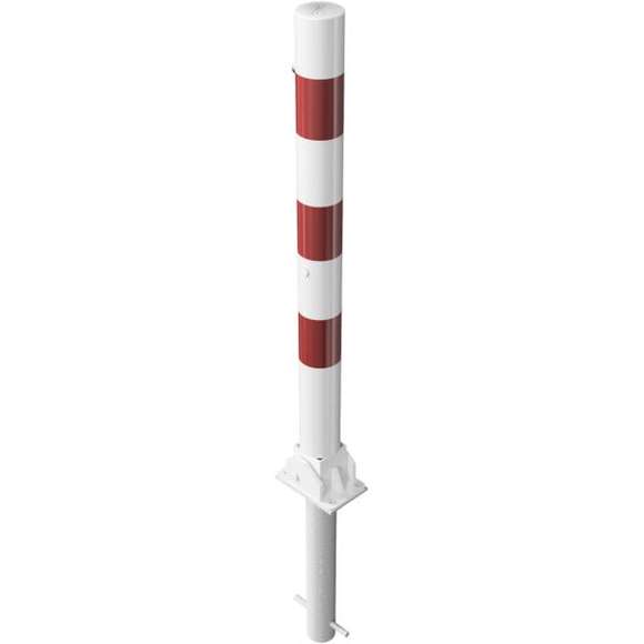 Absperrpfosten Stahlrohr Ø 76 x 2,6 mm umlegbar mit Profilzylinderschloss