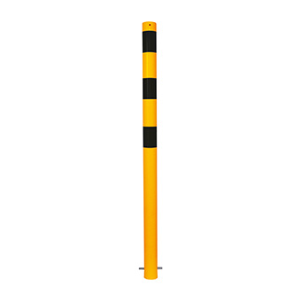 Absperrpfosten Stahlrohr Ø 76 x 2,6 mm gelb / schwarz
