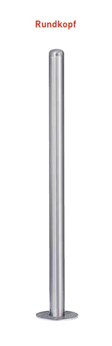 Absperrpfosten ¢ 76 mm aus V4A