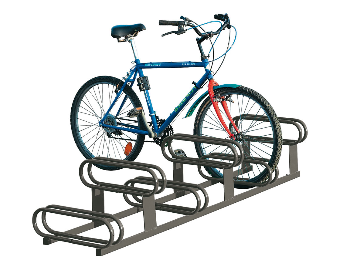 Fahrradständer mit höhenversetzt 6 Plätze