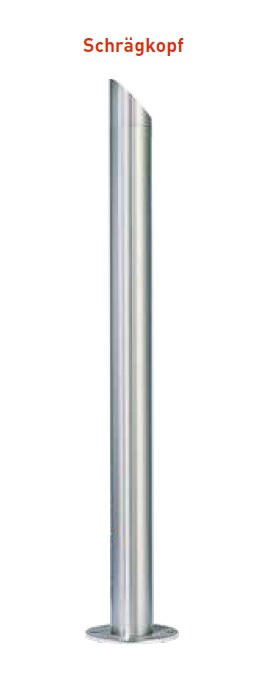 Absperrpfosten ¢ 76 mm aus V4A