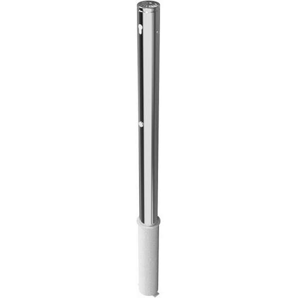 Edelstahlpfosten Ø 76 mm mit Ziernut