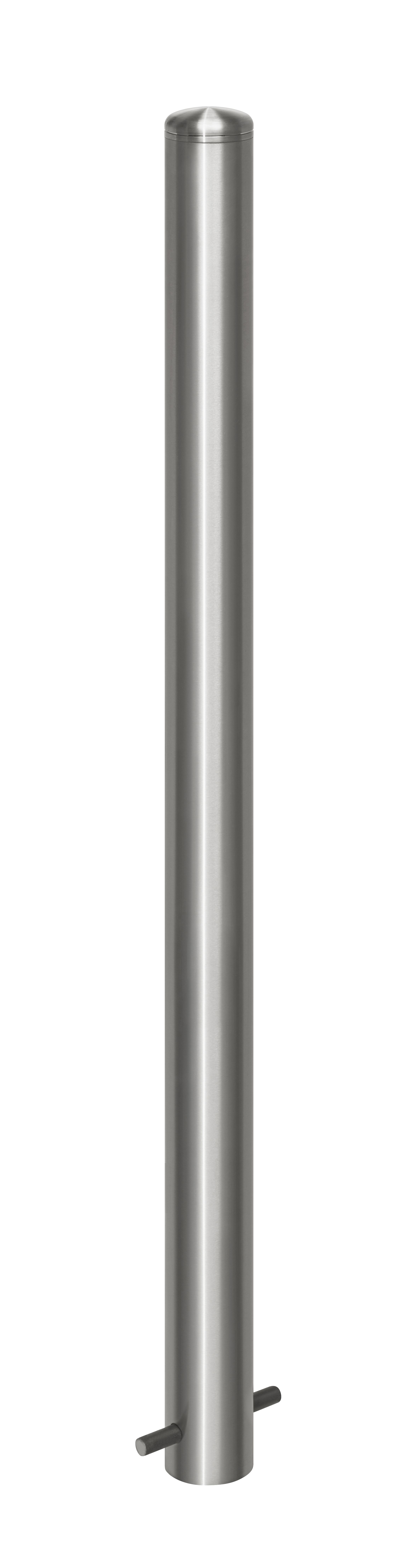 Absperrpfosten aus Edelstahl ¢ 76 mm