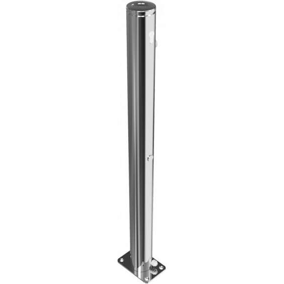 Edelstahlpfosten Ø 76 mm mit Ziernut