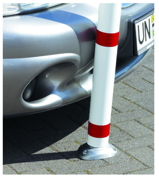 Absperrpfosten ¢ 76 mm aus Aluminium
