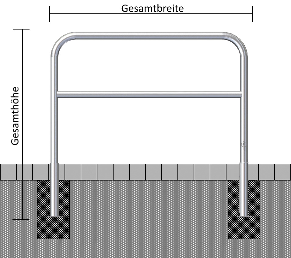 Wegesperren herausnehmbar und drehbar mit Dreikantverschluss mit Knieholm