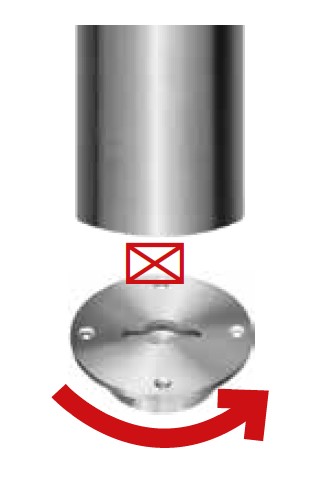 Absperrpfosten ¢ 76 mm Edelstahl Easy-Twist