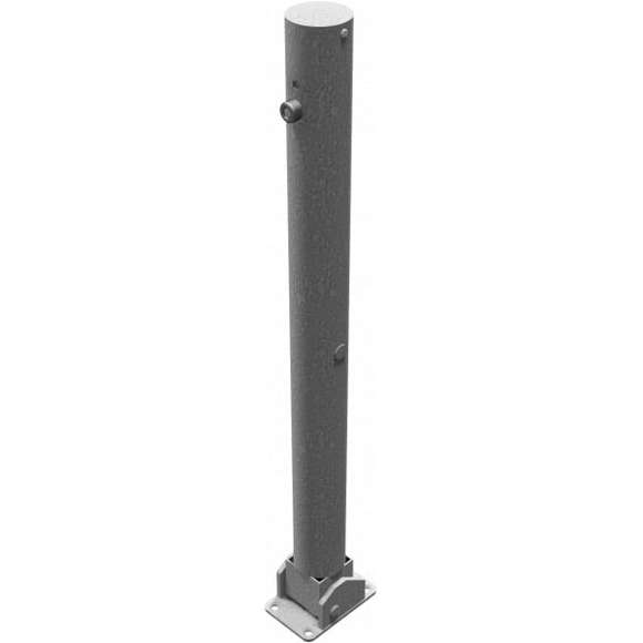 Absperrpfosten Stahlrohr Ø 76 x 2,6 mm umlegbar mit Profilzylinderschloss