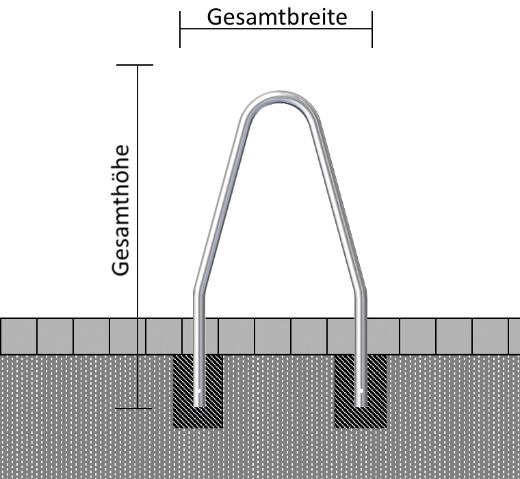 Baumschutzbügel Stahlrohr Ø 48 x 2,5 mm / Ø 60 x 2,5 mm