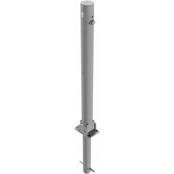 Absperrpfosten Stahlrohr Ø 76 x 2,6 mm umlegbar mit Profilzylinderschloss