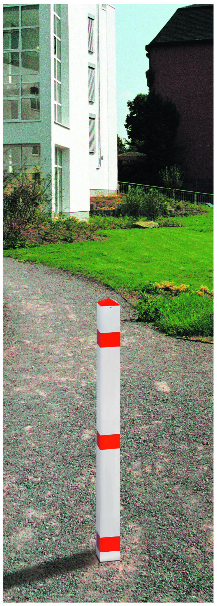 Absperrpfosten 70 x 70 mm aus Aluminium