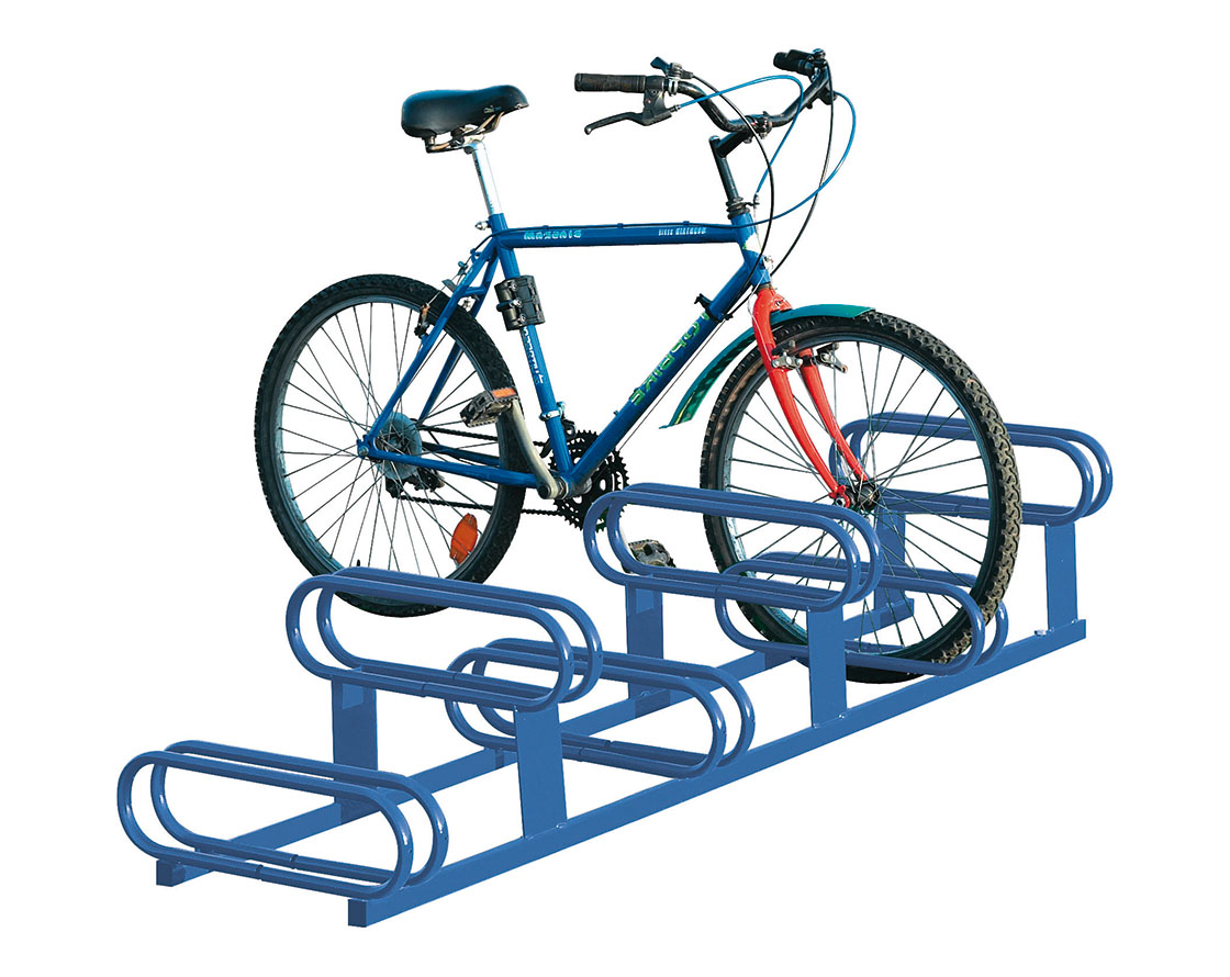 Fahrradständer mit höhenversetzt 6 Plätze