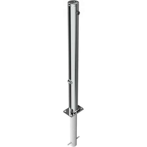 Edelstahlpfosten Ø 76 mm mit Ziernut