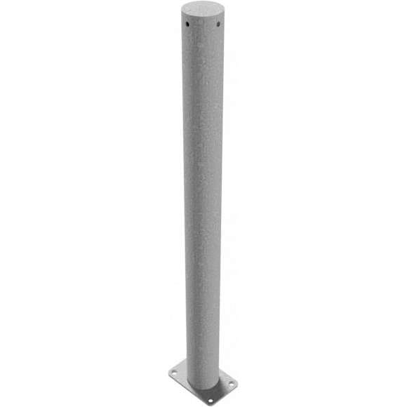 Absperrpfosten Stahlrohr Ø 76 x 2,6 mm ortsfest für Dübelbefestigung