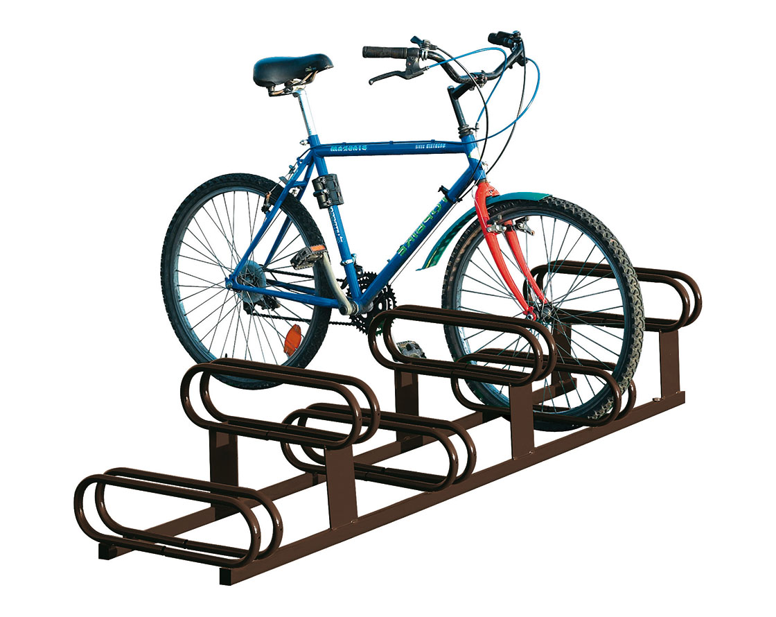 Fahrradständer mit höhenversetzt 6 Plätze