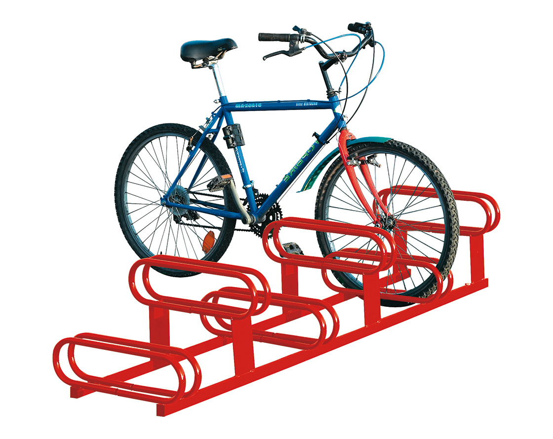 Fahrradständer mit höhenversetzt 6 Plätze
