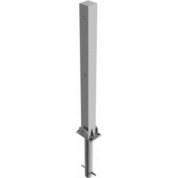 Absperrpfosten 70 x 70 mm umlegbar mit Dreikantverschluss