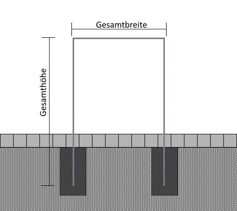 Ahnlehnbügel aus Flachstahl 50 x 12 mm